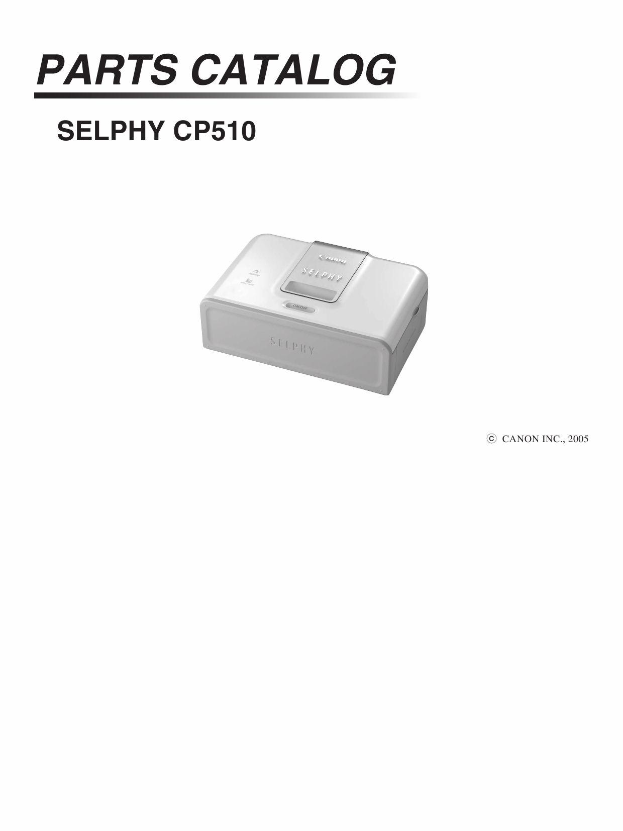 Canon SELPHY CP510 Parts Catalog Manual-1